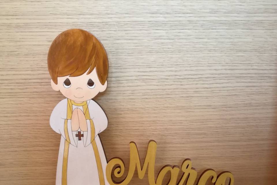 Cake topper bambino comunione