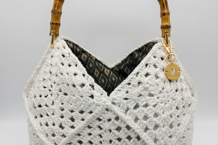 Borsa granny bianca