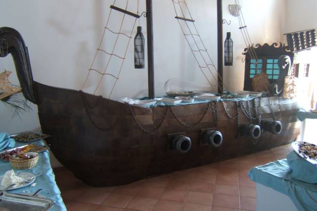 Galeone per buffet ristorante