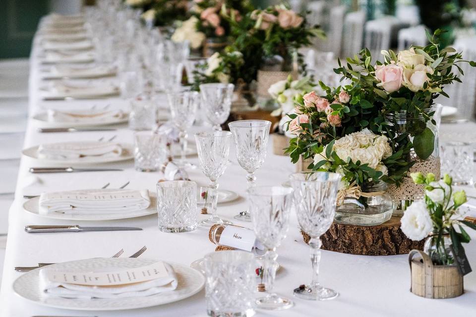 At the table