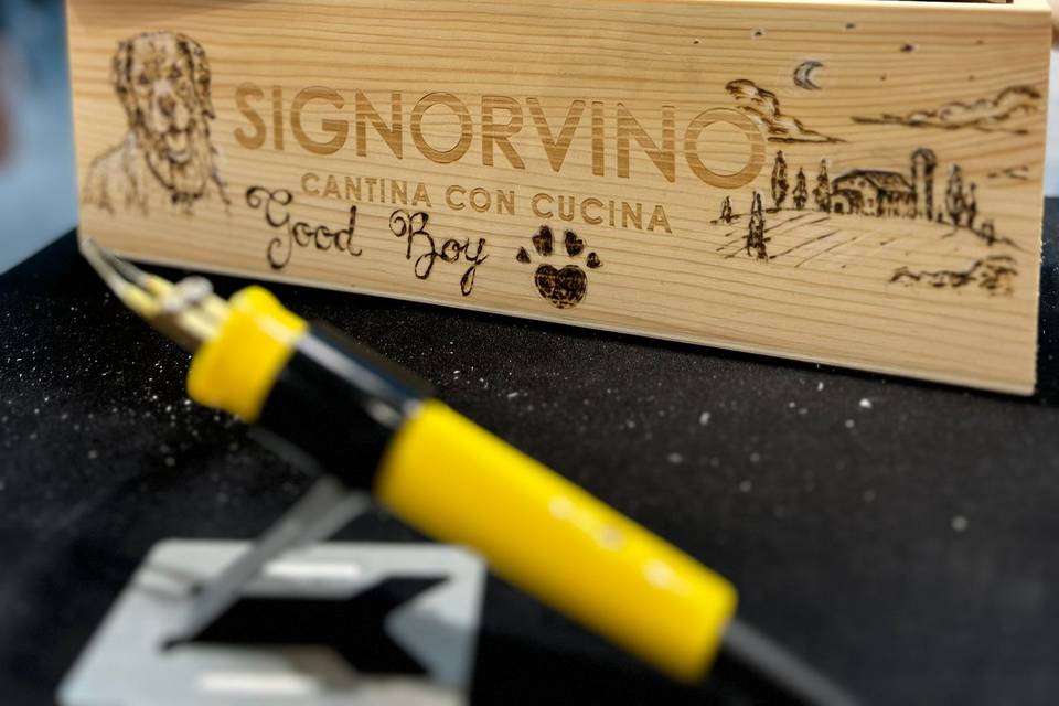 Pirografie evento Signorvino