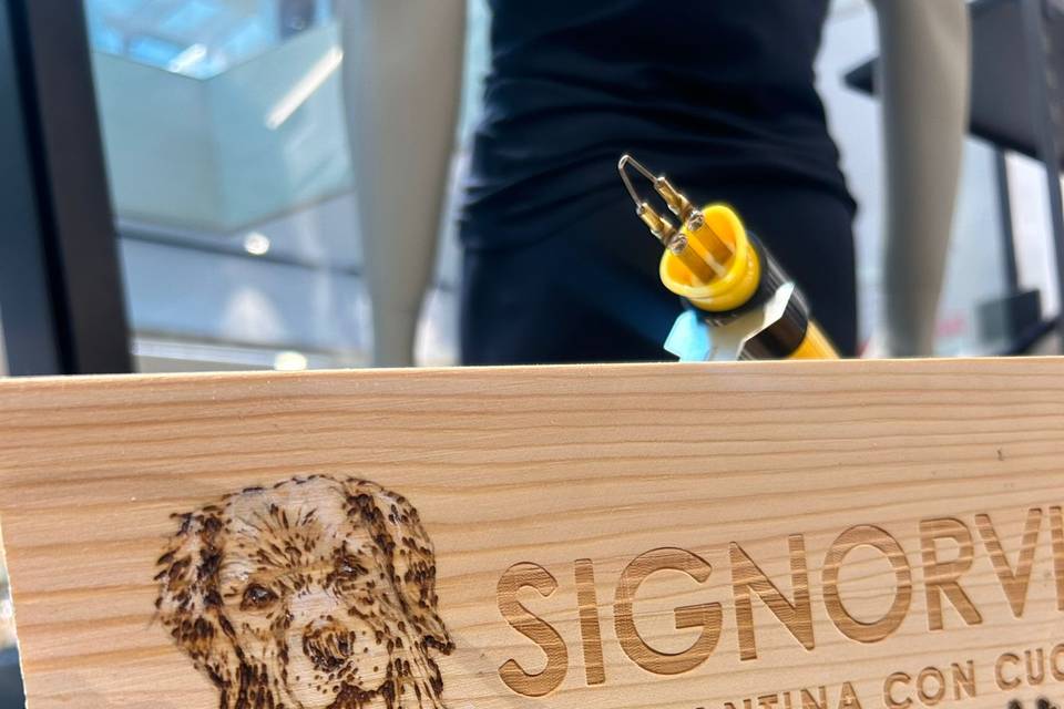 Pirografie evento Signorvino