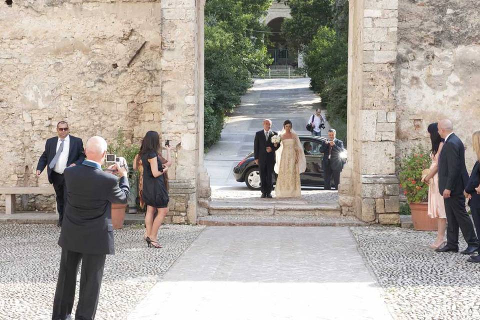 Arrivo in chiesa della sposa