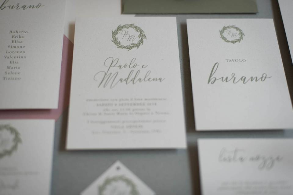 Logo foglie matrimonio