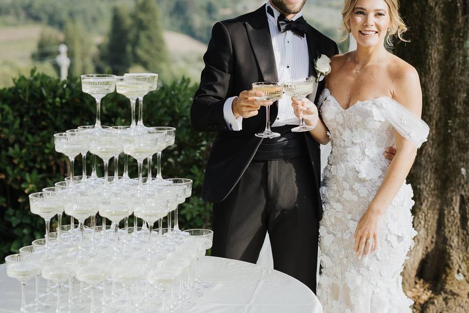 Champagne tower