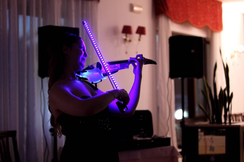 Violino elettrico con led