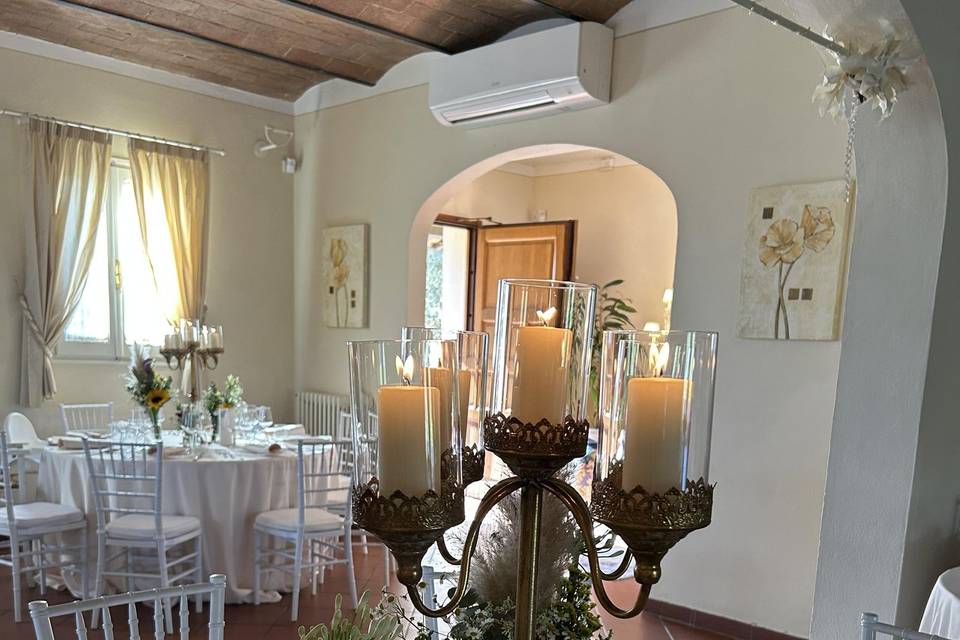 Centrotavola con candelabro