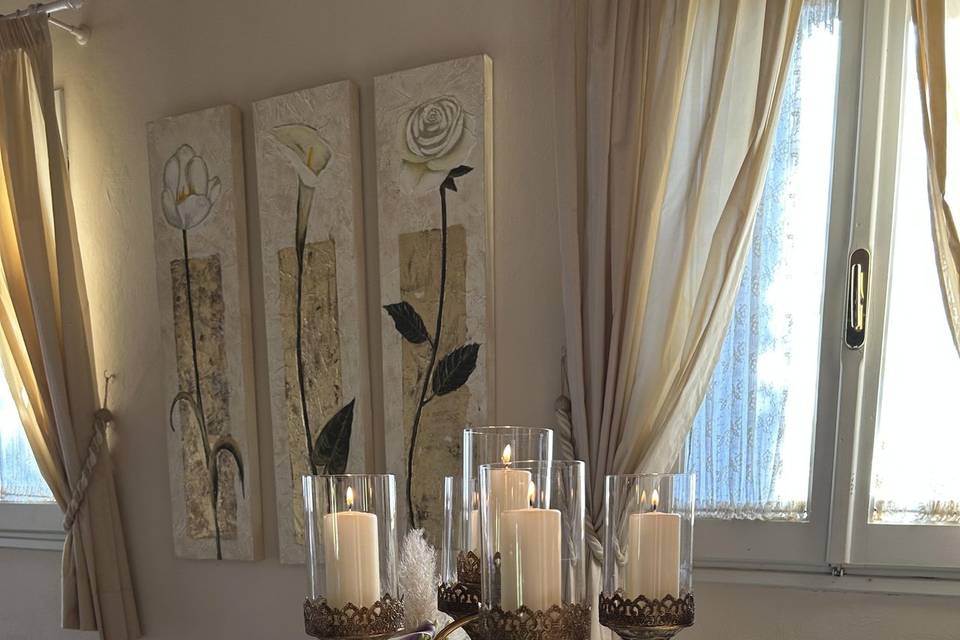 Centrotavola con candelabro