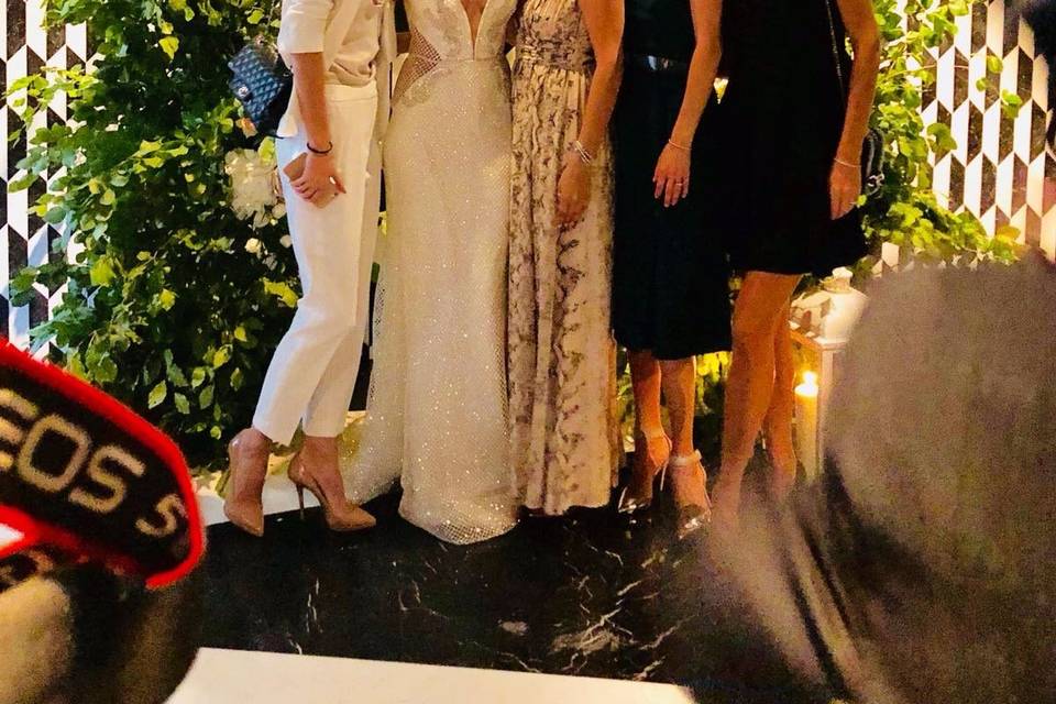 Me con la sposa e amiche