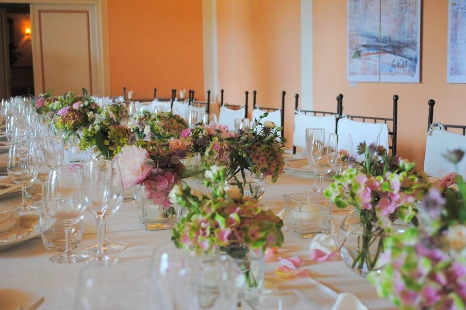Vasetti fiori tavolo imperiale
