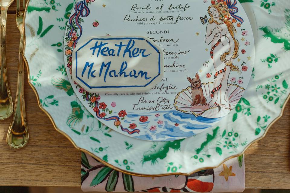 Wedding table setting