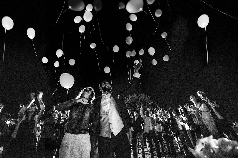 Il lancio dei palloncini