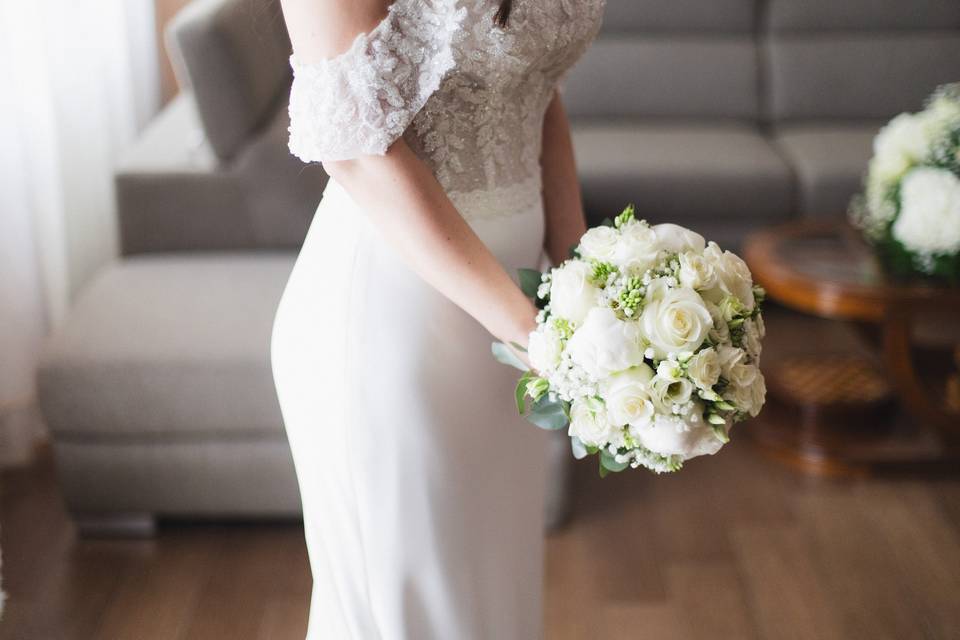 Vestito da sposa dettagli