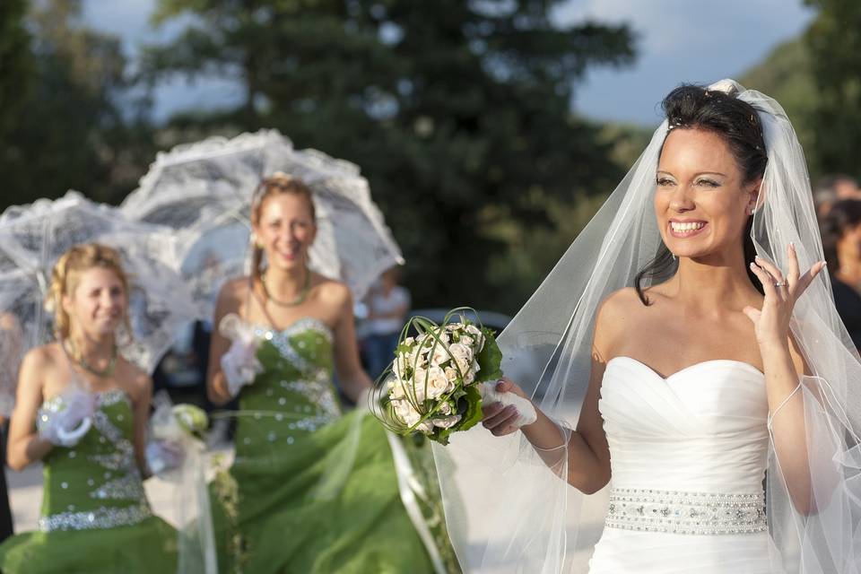 Sposa e damigelle