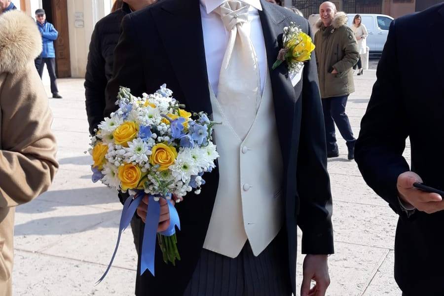 Bouquet sposa con bottoncino