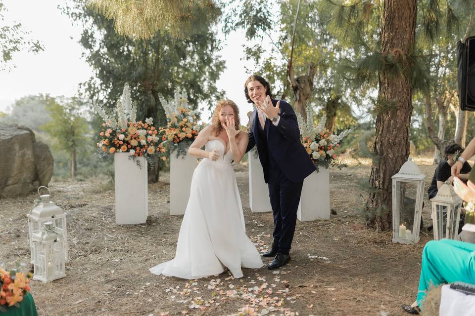 Allestimento matrimonio bosco