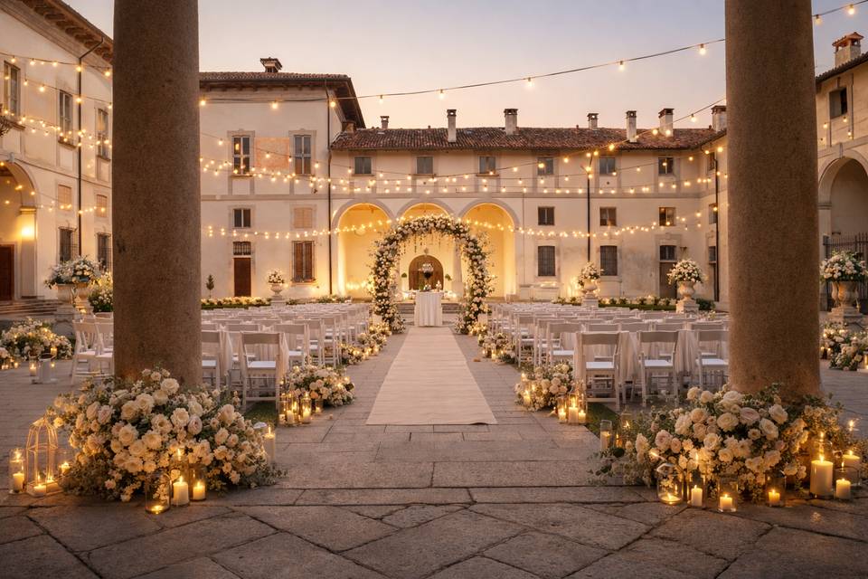 Cerimonia nel cortile centrale
