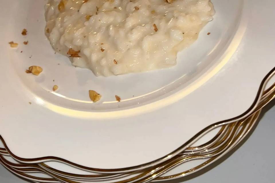 Risotto con morlacco e pere