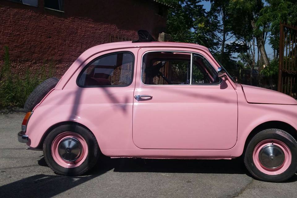 Fiat 500 Pink cabriolet