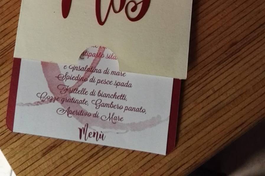 Menu vino