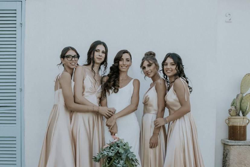 Sposa e damigelle