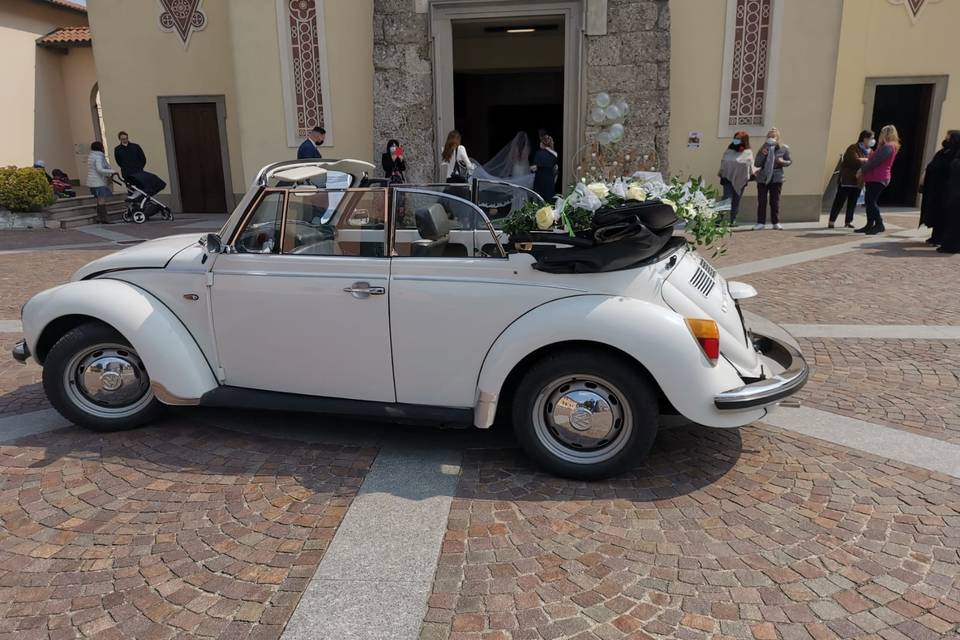 Maggiolone cabrio bianco