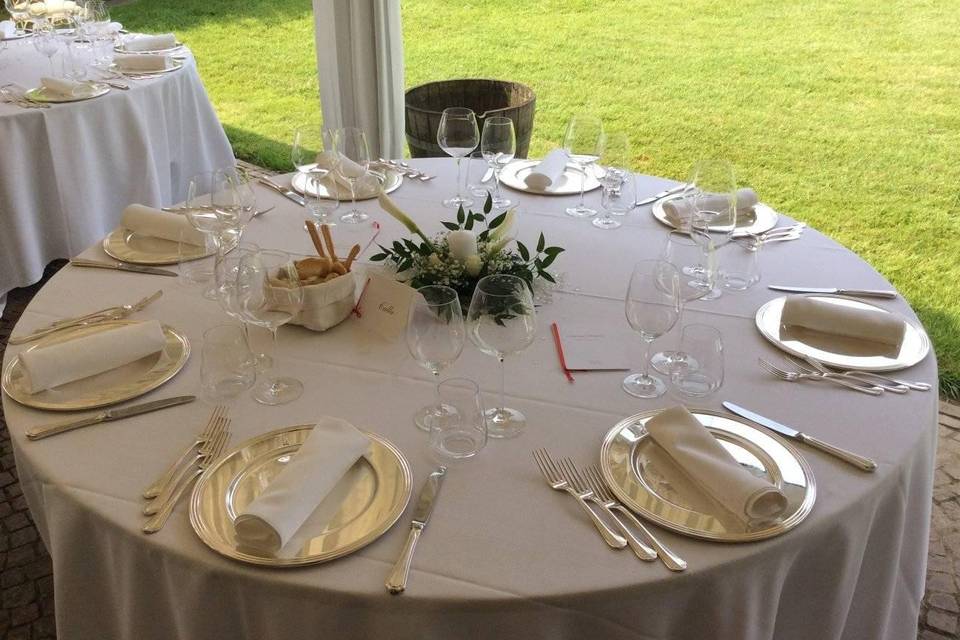 Mise en place matrimonio