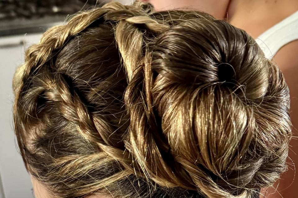 Chignon con trecce