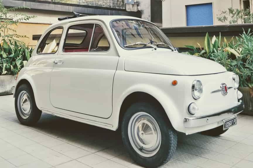 Fiat 500 bianca