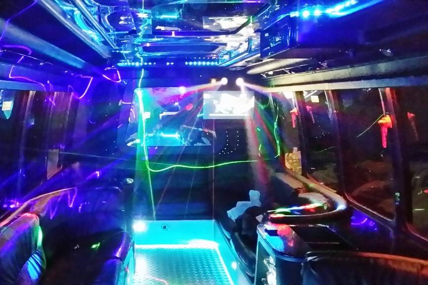 Disco limo bus