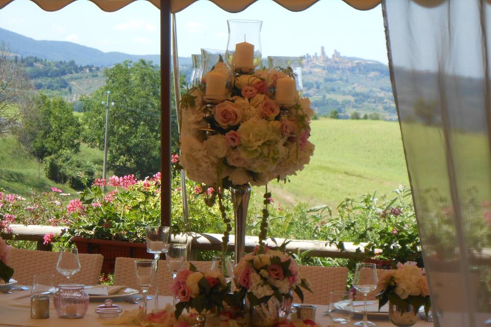 Pranzo di nozze con vista