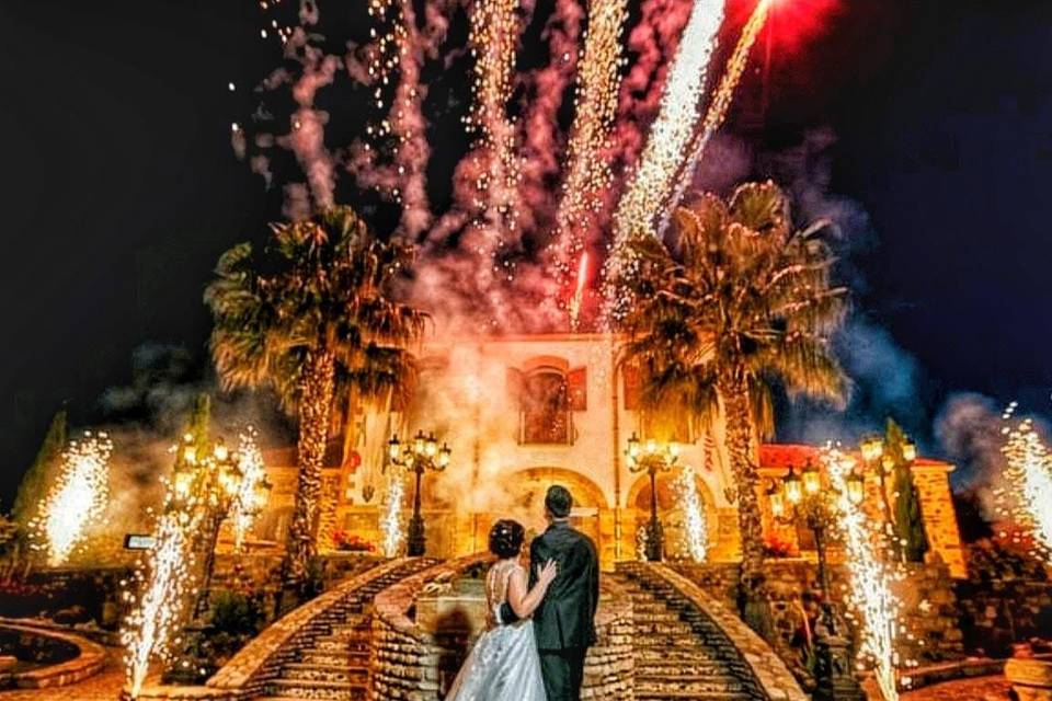 Fireworks Wedding Cake