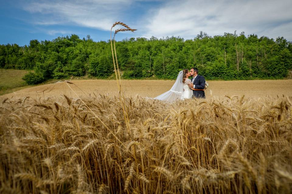 Sposi nel grano