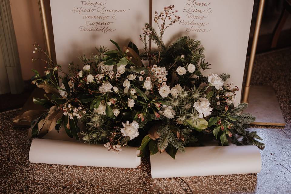 Tableau de mariage su carta