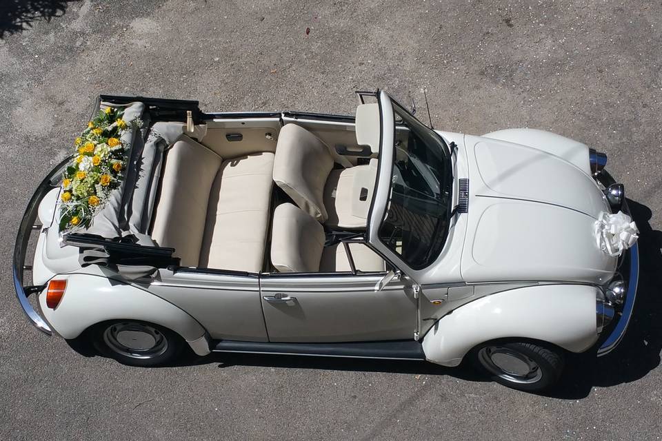 Maggiolone cabrio bianco