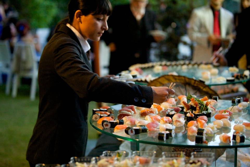 Il buffet di sushi