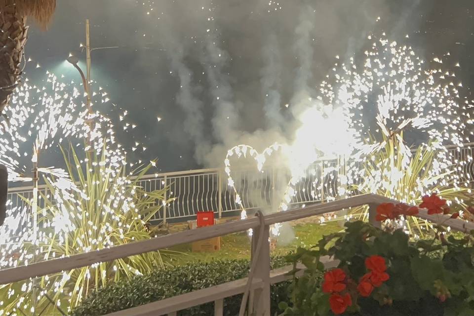 Fuochi artificiali matrimonio