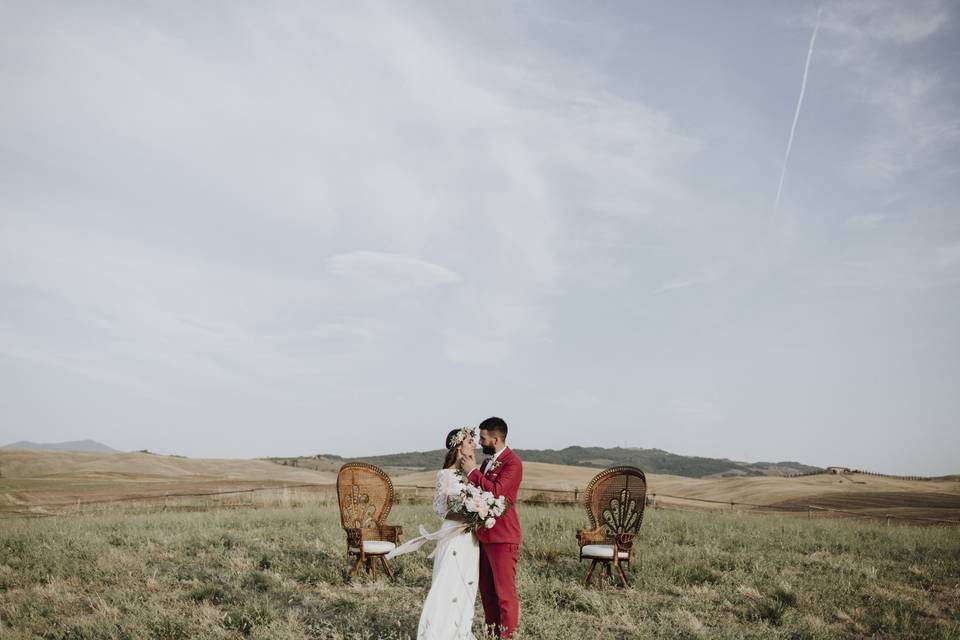 Matrimonio in Val D'Orcia