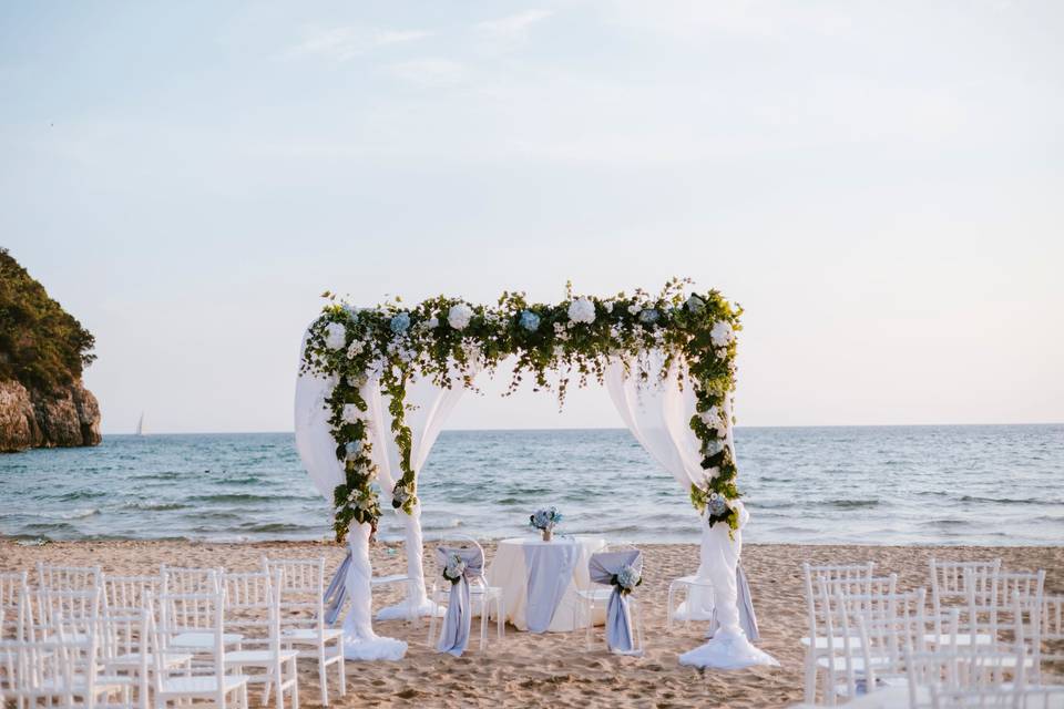I gazebo sulla spiaggia