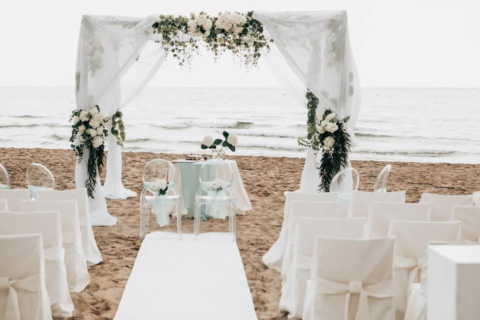 I gazebo sulla spiaggia