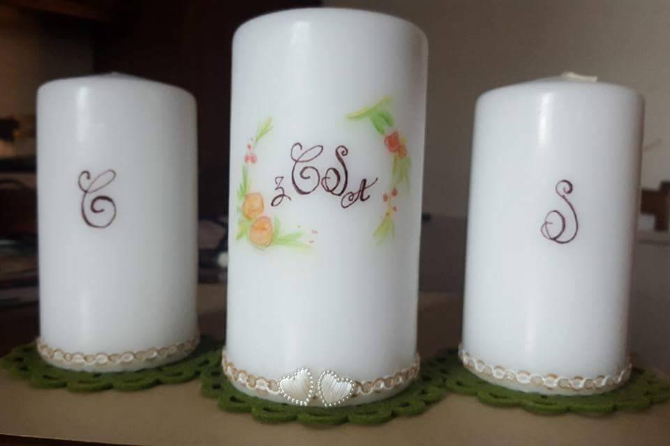 Candele decorate a mano