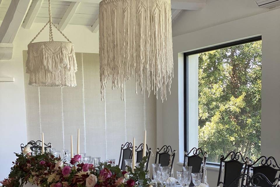 Wedding deco in macrame’