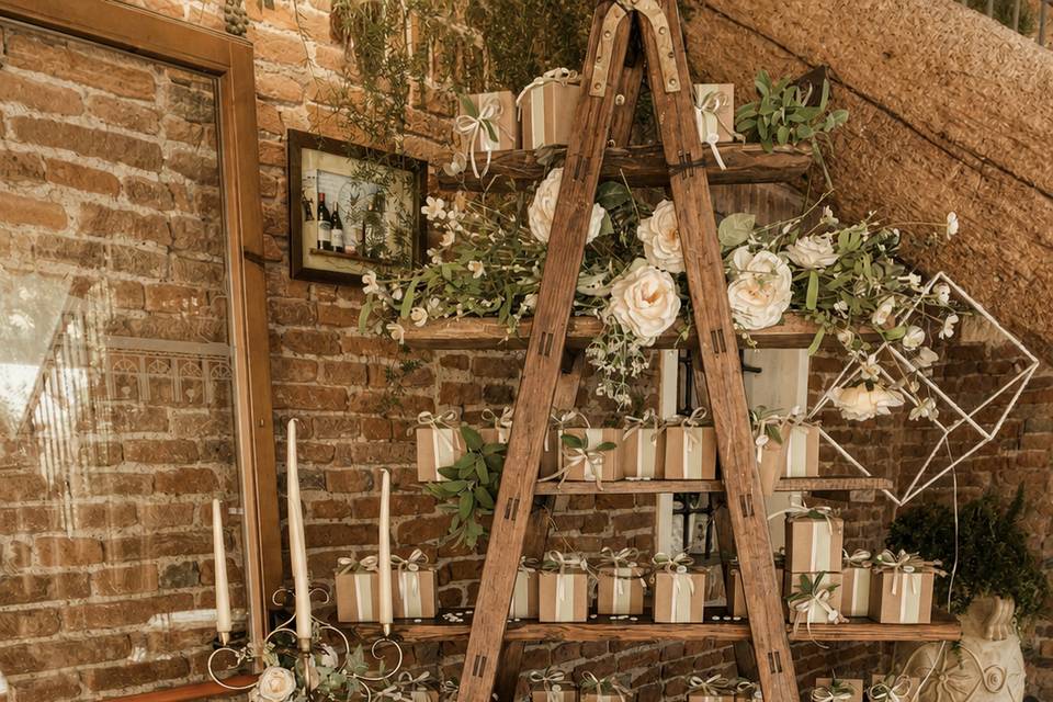 Allestimento tavolo bomboniere