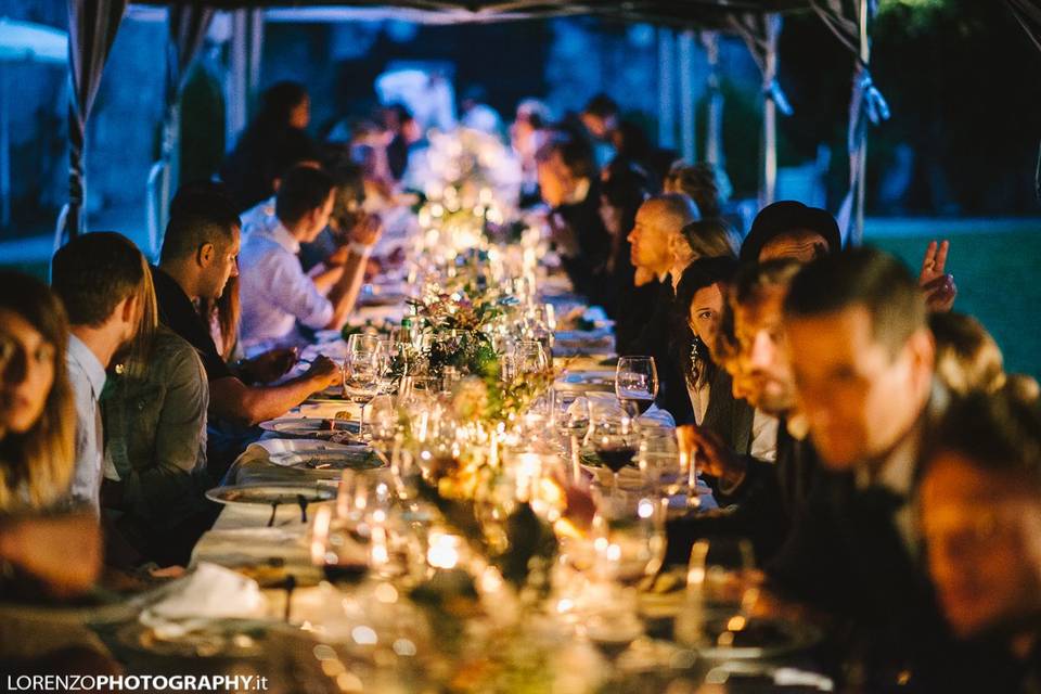 Cena in montagna