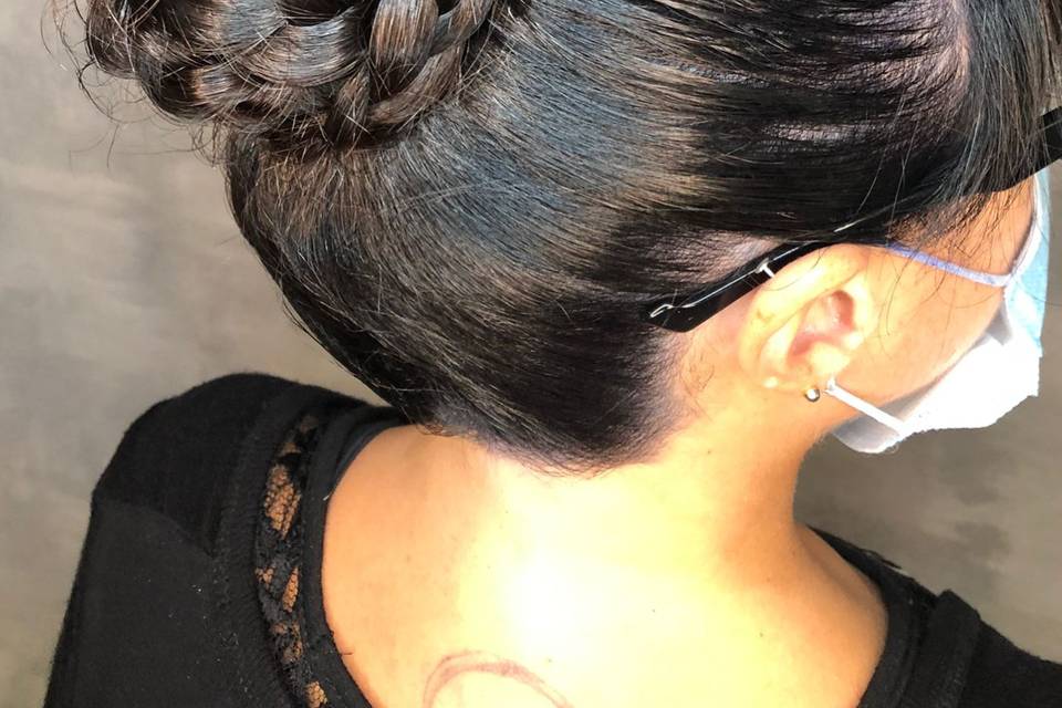 Chignon con treccia