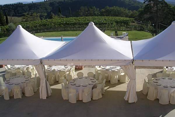 Gazebo di copertura tavoli