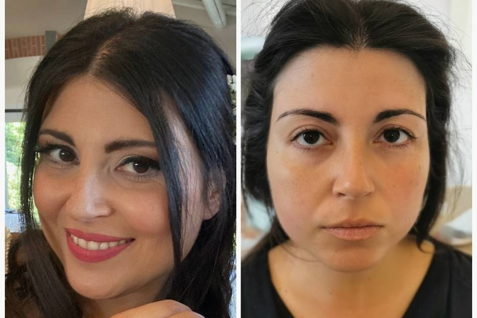 Make up before & after