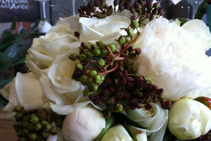 Bouquet peonie,bacche