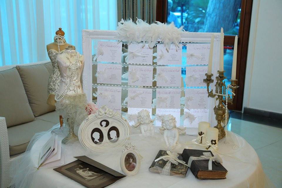 Tableau mariage vintage