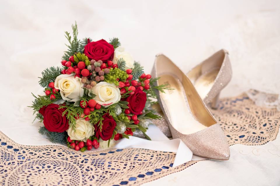 Bouquet e scarpe